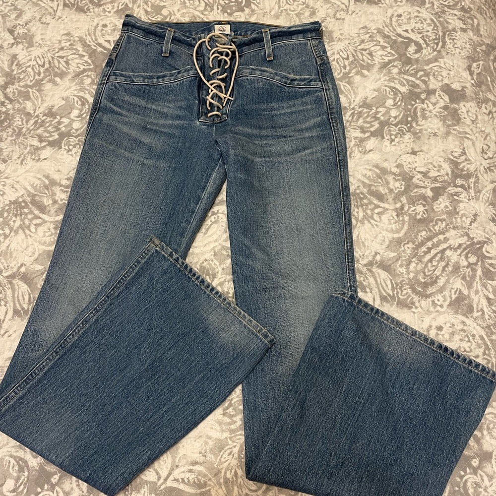 Free People lace up jeans